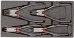 GEDORE red R22150017 Sicherungsringzangen-Satz im 1/3 Schaumstoffmodul, 4-teilig