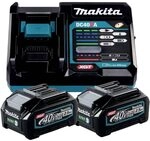 Makita Source Kit Li 40V 2,5Ah inkl. Schnellladeger&auml;t & 2 Akkus im Karton