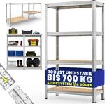Monzana&reg; Schwerlastregal 160x90x40cm 700kg 4 MDF-Platten Regal Lagerregal
