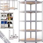 Monzana&reg; Eckregal Lagerregal 180x70x40cm 875 kg 5 MDF-Platten Regal...