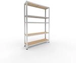 shelfplaza Home 180x120x30cm Schwerlastregal verzinkt mit 5 B&ouml;den x 175kg