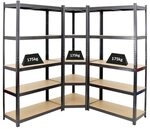PROREGAL Mega Deal Eckregal Ragnar 1x: 180x70x40cm | 2X: 180x90x40cm Schwarz...