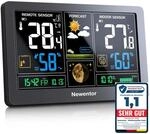 Newentor Wetterstation Funk mit Au&szlig;ensensor - Funkwetterstation mit