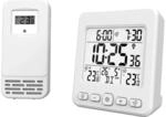 Miraval LCD Funk-Wetterstation mit Au&szlig;ensensor Wecker Funkuhr Kalender Datum 2
