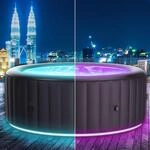 BRAST Whirlpool aufblasbar MSpa Aurora mit LED-Beleuchtung f&uuml;r 6 Personen &Oslash;204x70cm