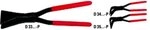 BESSEY Erdi Falzzange D34-60-P | 45&deg; gebogen | Maulbreite 60 mm | Ideal f&uuml;r exaktes