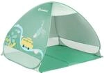 Badabulle Strandmuschel Safari mit UV-Schutz 50+, Strandzelt mit Pop-Up-System, 125 x