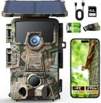 CEYOMUR 4K 30fps Solar Wildkamera, 64MP Wi-Fi 6 wildtierkamera mit Handy&uuml;bertragung