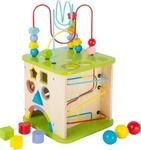 small foot Motorikw&uuml;rfel aus stabilem Holz mit f&uuml;nf Seiten Spielspa&szlig;, inkl.