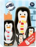 small Foot Matrjoschka-Pinguinfiguren aus Holz, in Vier verschiedenen Gr&ouml;&szlig;en und