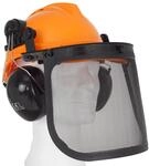 Forsthelm Forstschutzhelm mit Visier und Geh&ouml;rschutz Schutzhelm Gr&ouml;&szlig;e verstellbar