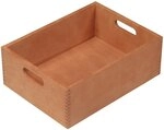 Kesper 18510 Allzweckkiste mit Stapelleiste aus Buche, 40 x 30 x 14 cm