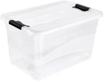 keeeper Aufbewahrungsbox mit Deckel und Schiebeverschluss, 59,5 x 39,5 x 34 cm, 52 l,