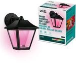 WiZ smarte Outdoor Wandleuchte Classic, 16 Mio. Farben, schwarz, WLAN-App-Steuerung,