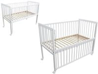 Micoland Kinderbett/Beistellbett/Babybett 2in1 120x60cm wei&szlig;