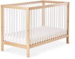 Ehrenkind&reg; Babybett PUR 120x60 aus Buchenholz | Natur-Wei&szlig; Kinderbett 9-Fach