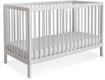 Ehrenkind&reg; Babybett PUR 120x60 aus Buchenholz | Hellgrau | Kinderbett 9-Fach