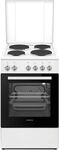 Respekta Standherd mit Edelstahlkochmulde / 48 L Backofen mit 3 Respekta Standherd mit Edelstahlkochmulde / 48 L Backofen mit 3