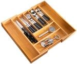 bremermann Besteckkasten ausziehbar // Bambus // ca. 33,7-50 x 44,7 cm