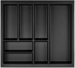 Orga-Box Junker Slim Besteckeinsatz 525 x 476 mm Lavagrau mit Perlstruktur f&uuml;r 60er
