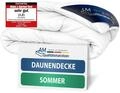 DormiGood Sommerdecke Daunen 220x240cm - Made in Germany - 100% Extraweiche Daunen -