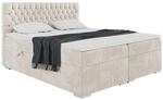 MEBLINI Boxspringbett mit Bettkasten - 160x200 - Gepolstert Doppelbett mit Matratze