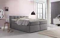 Furniture for Friends Doluna Valina Boxspringbett 180x200 cm H3 in Hellgrau niedriges
