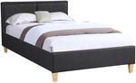 CARO-M&ouml;bel Polsterbett Anais Bettgestell Einzelbett 120x200 cm Designbett...