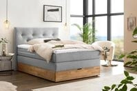Belanoti MARBO Boxspringbett 140x200 mit Bettkasten 7-Zonen Taschenfederkern Matratze