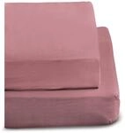 Irisette 0006_61_147897 Merkur, Biber-Spannbetttuch, 100 x 200 cm, fraise