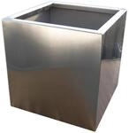 K&ouml;hko&reg; Designer-Blumenk&uuml;bel aus Edelstahl VIVO 28 x 28 x 27 cm | matt geb&uuml;rsteter