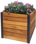Pflanzkasten HWC-L23, Hochbeet Blumenkasten, Outdoor Akazie Holz...