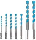 EXPERT HEX-9 Multi Construction Drill Bit 7pc set 4/5/6/6/8/10/12mm