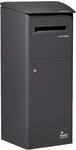 Smart Parcel Box Paketbox XL mit Schr&auml;gdach - Paketbriefkasten, schwarz 