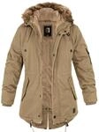 bw-online-shop Ladies Fishtail Winterparka mit Futter camel - M