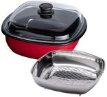 Generisch Riess, 0114-020, Dampfgarer 3-teilig mit Glasdeckel und Gareinsatz 28/28