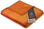 Ibena Granada Decke 150x200 cm &ndash; Kuscheldecke orange Pflegeleichte und