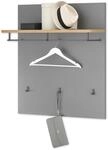 31-023-U6 Garderobenpaneel MILAN Wandgarderobe Artisan Eiche Nb. / Grau ca....