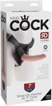 King Cock Strap-On-Harness with 7" Cock, Light, 7 Zoll