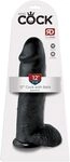 King Cock 12" Cock with Balls, Black, 30 cm