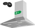 CIARRA CBCS6201 A++ Dunstabzugshaube 60 cm Edelstahl Pyramide | Umluft & Abluft...