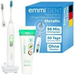 emmi-dent elektrische Ultraschall Zahnb&uuml;rste mit 96 Mio. Schwingungen Metallic Wei&szlig;