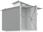 vidaXL Ger&auml;teschuppen, Gartenhaus mit viel Stauraum, Rostfrei Ger&auml;tehaus mit...
