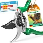 GR&Uuml;NTEK Gartenschere FALKE Teflon Baumschere, Klinge aus japanischem SK5 Stahl,