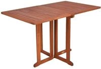 Spetebo Gartentisch aus Eukalyptus Holz klappbar 120 x 70 cm - rechteckig -