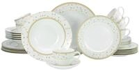 CreaTable, 17529, Serie Emilia (New Bone China), 30-teiliges Geschirrset,