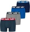 PUMA Herren Boxershorts Unterhose Unterw&auml;sche 4-er Pack, Farbe:Blue Combo,