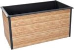 Zelsius Hochbeet verzinkter Stahl 150 x 75 x 77 cm | Anthrazit RAL 7016 Eiche