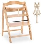 hauck Arketa Holz Hochstuhl Baby mitwachsend ab 6 Monaten bis 130 kg, Buche | 13-fach