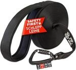HUND IST K&Ouml;NIG Schleppleine 10m f&uuml;r Hunde 12-70kg - Lange robuste Hundeleine mit